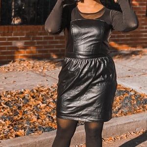 Leather Dress without the under blouse